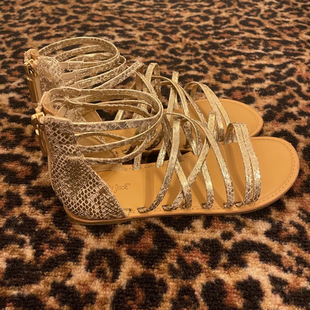 Snake skin sandals